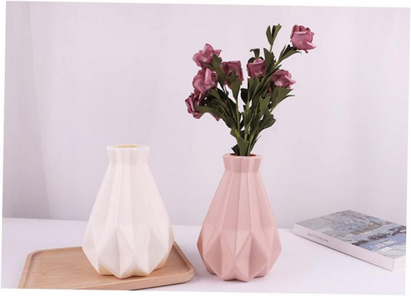 Jarron de plastico flor de esquina, jarron de esquina 20 cm