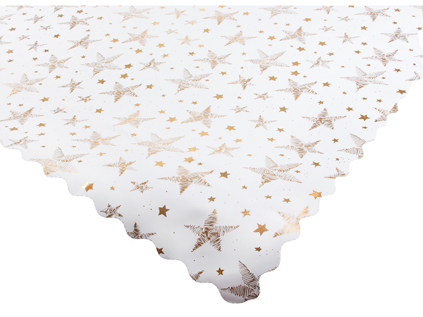 christmas tablecloth christmas white stars snowflakes 140x220cm
