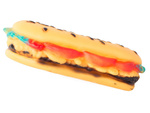 Dog toy squeaky chew rubber hamburger