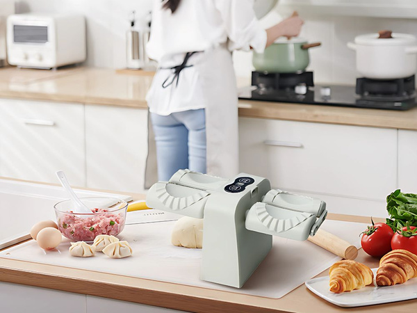 Máquina eléctrica automática para hacer empanadillas, doble