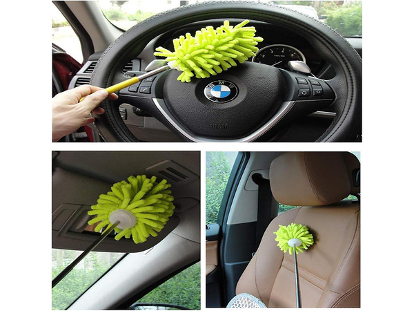 Kefa na nečistoty teleskopická dlhá skladacia kefa z mikrovlákna