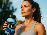 Foldable sports water bottle silicone sports bottle with spout mouthpiece 500