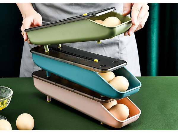 Contenedor caja de huevos organizador frigorífico bandeja de huevos
