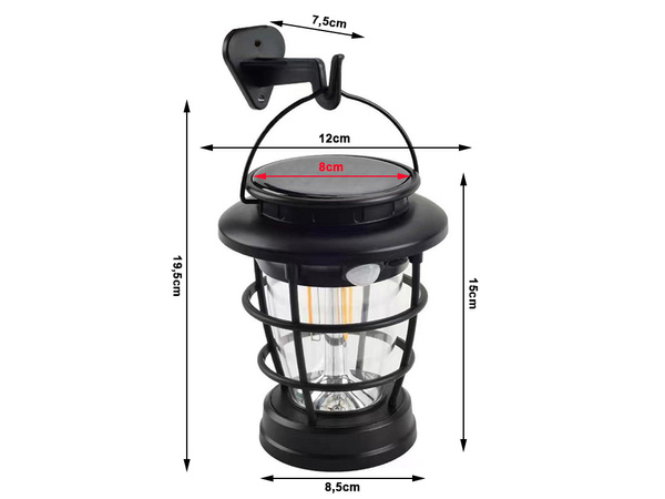 Napelemes kemping lámpa led kerti lámpa usb szürkület mozgásérzékelő