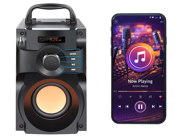 ALTAVOZ INALÁMBRICO BLUETOOTH PORTÁTIL RADIO MÓVIL MANDO A DISTANCIA PANTALLA