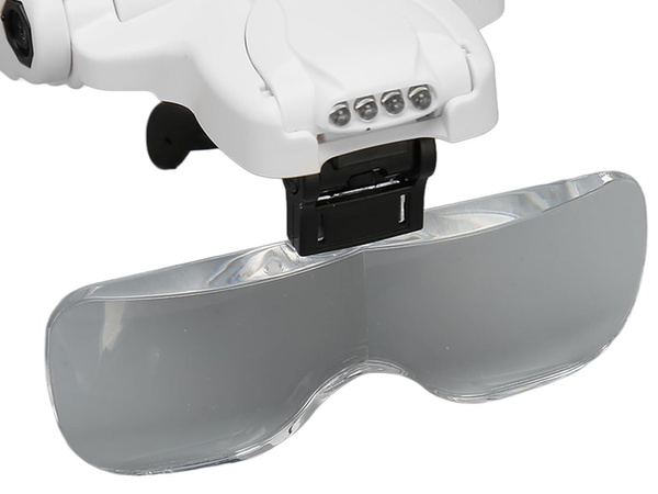 Čelová lupa se 4 led diodami 3,5 přesná čelovka profesionální