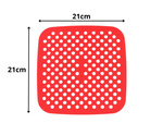 Air fryer's coast coupon, silicon 21 cm négyzet alakú