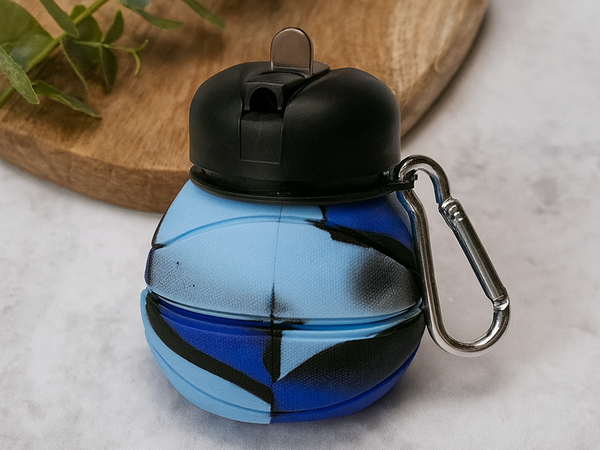 Bidón deportivo plegable de silicona botella deportiva con boca de beber 500