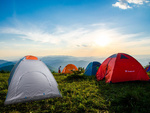 2-person tent camping with mosquito net light cover