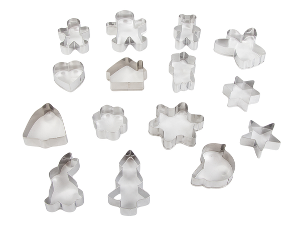 Emporte-pièces pour pain d'épice biscuits de noël 15 pcs. A cuire