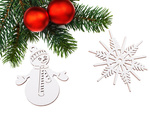 Décorations de sapin de noël en bois 20 pieces pendentifs baubles ornaments