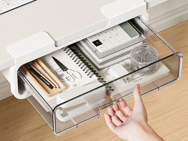 Cajón bajo la encimera de la mesa estante contenedor extraíble deslizable organizador asa