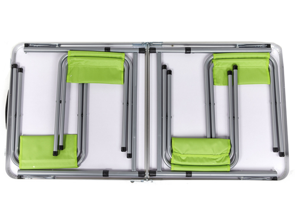 Sulankstomas kempingo stalas turistinis stalo komplektas su 4 kėdėmis sodo stalas