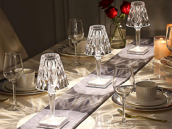 Stolní lampa vedla křišťálový rgb usb dálkové ovládání