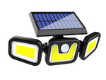 Lampe solaire avec capteur de mouvement crépusculaire 171 led panneau séparé jardin