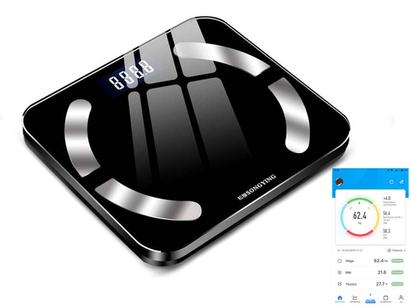 Analytická bluetooth kúpeľňová váha 180kg sklo