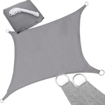Voile d'ombrage imperméable de jardin 3x2m gris rectangle auvent