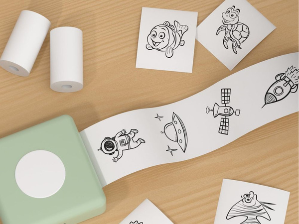 5 gab. Termopapīra uzpildes komplekts mini termoprinterim 55 mm 5 ruļļi