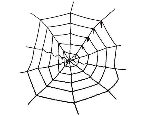 Sztuczna duża pajęczyna czarna halloween dekoracja
