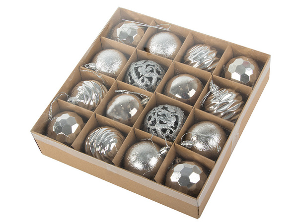 Choinka bombák choinka 6cm 16 db-os készlet bombák díszítés ünnepei ünnepei designs