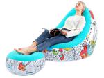 Garden armchair lounger inflatable beach pouf footrest comfortable