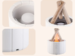 Luftbefeuchter usb diffusor led rgb kamin aroma nebel feuer