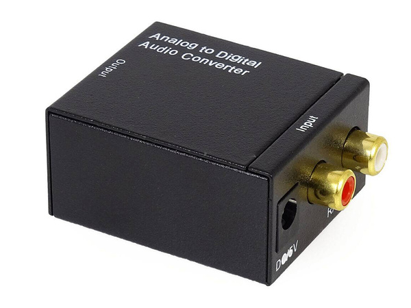 Conversor óptico toslink spdif a 2x cinch rca