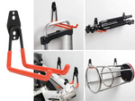 Crochet double porte-outils atelier vélo au garage