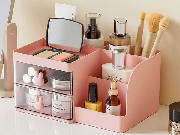 Organiseur de bureau étagères pour cosmétiques petits objets tiroirs armoire