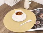 Placă rotundă placemat bucătărie plaid masă mat cremă