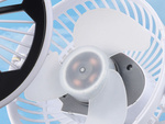 Desk fan standing clip-on fan with light 3 rechargeable modes