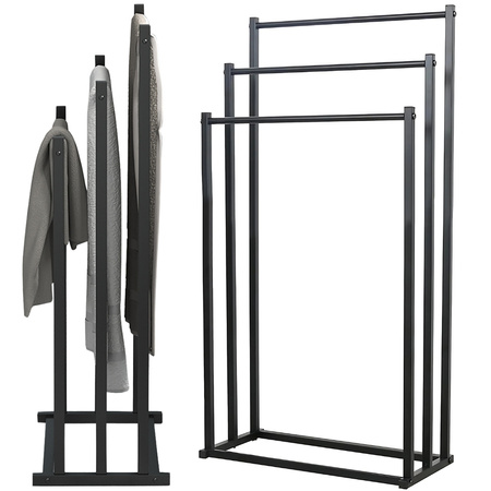 Bathroom towel rack loft metal towel rack for bathroom dryer