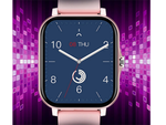 Inteligentné hodinky pre ženy a mužov s gumovým remienkom, športové, Bluetooth, volania, ružové