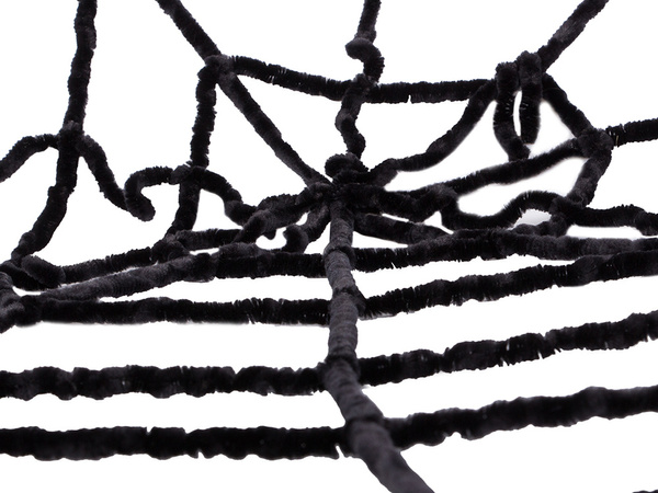 Umetna velika pajkova mreža črna dekoracija halloween