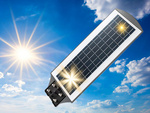 Solar strassenlaterne led laterne mit fernbedienung bewegungs- und dämmerungssensor ip65