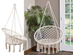 Zahradní houpačka čapí hnízdo závěsné křeslo boho 80cm