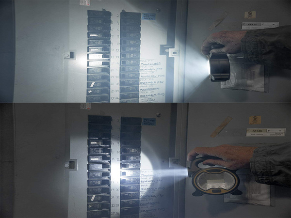 Výkonná dielenská baterka s halogénovým držiakom na batérie