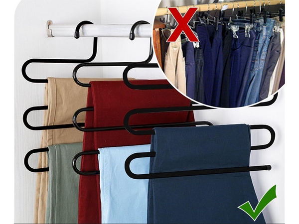 Trouser hanger for wardrobe 5 pairs solid