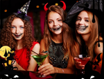 Tetování halloween falešné zuby realistické omyvatelné dočasné převleky