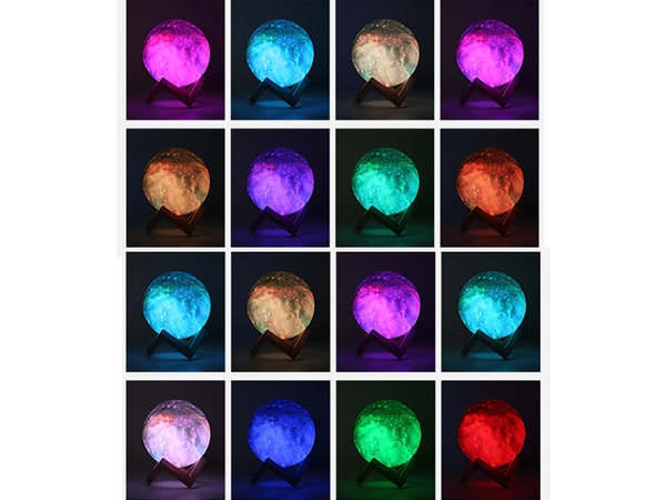 3d rgb luna nočna luč z daljinskim upravljalnikom