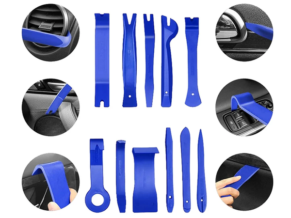 Juego de extractores de tapicería abridores palancas llaves cubierta 11 piezas