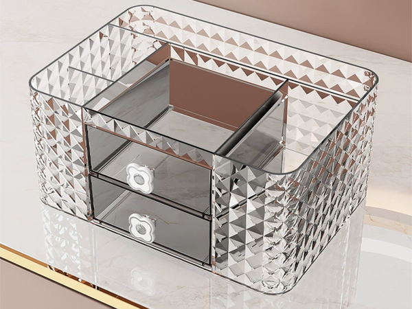 Caja organizadora para cosméticos y joyas para el baño, el escritorio o los cajones