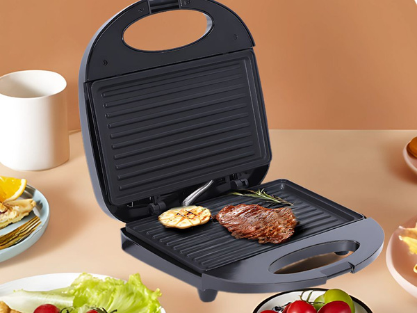 Prăjitor de pâine prăjitor de pâine grill pentru panini tortilla sandwich-uri non-stick 750w