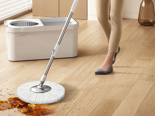 Pack limpiador fregona turbo 360 spin 2 almohadillas de microfibra