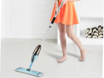 Flat mop mit sprayer rolling solid spray 3x microfibra coats