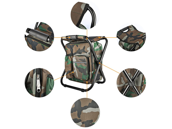 Angelstuhl mit rucksack falttasche 3in1