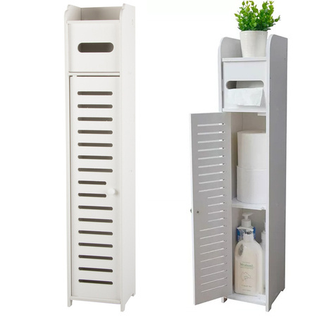 Bathroom cabinet paper organiser shelf