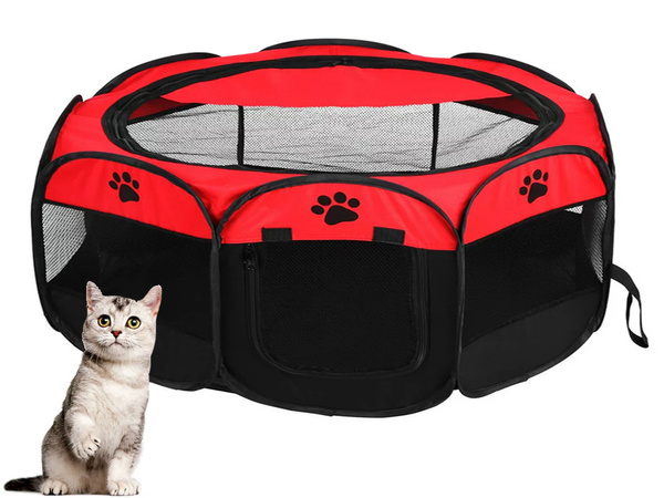 Corral plegable para perros cama para gatos jaula grande perrera ligera