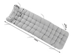 Garden plain landscape push cushion 170x50 cm dick gesteppte sitzfläche