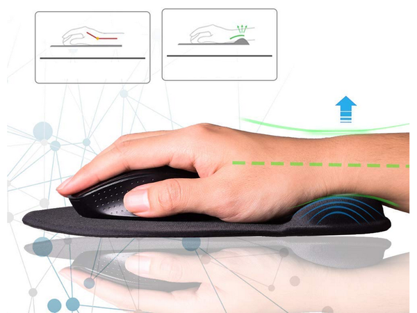 Podkładka pod mysz myszkę pod nadgarstek ergonomiczna żelowa memory